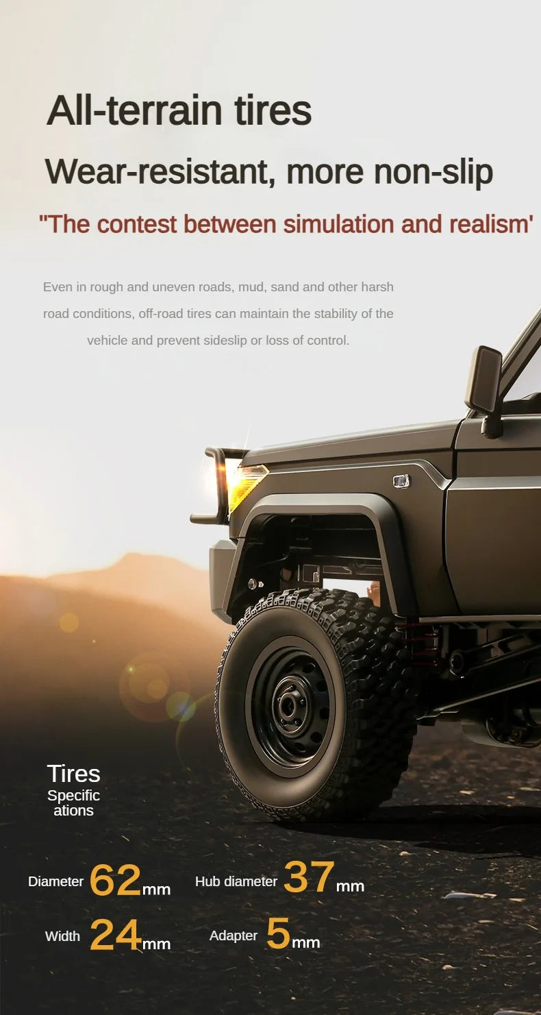 Toyota Land Cruiser MN82S RC Car Crawler – 1:12 Scale 2.4G 4WD Off-Road Truck