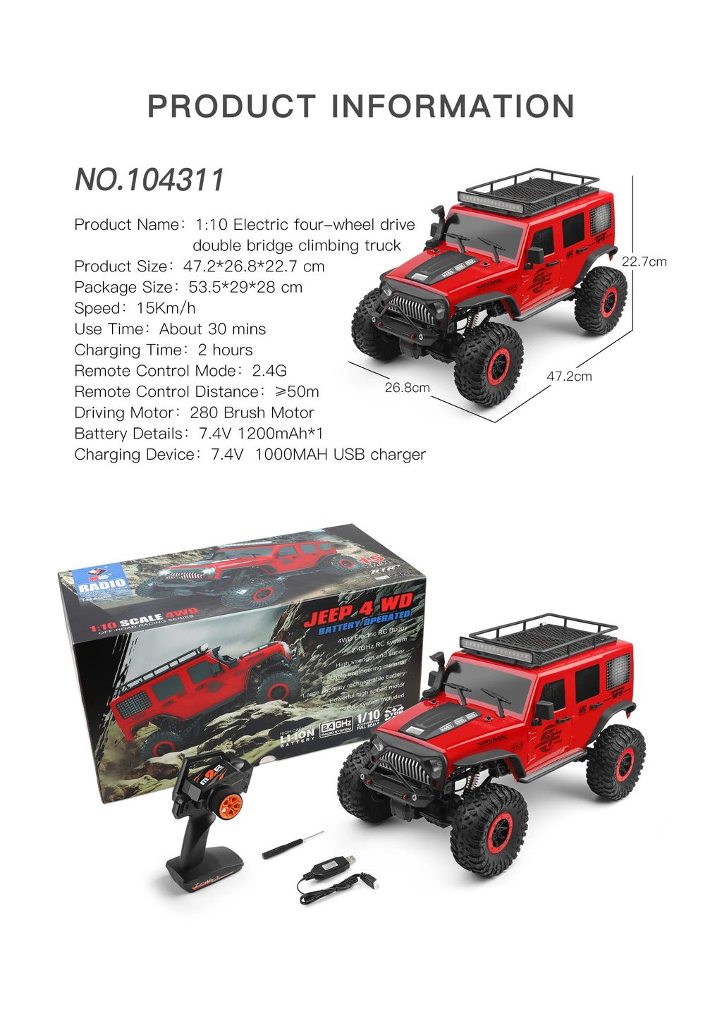 WLtoys 104311 4WD Crawler