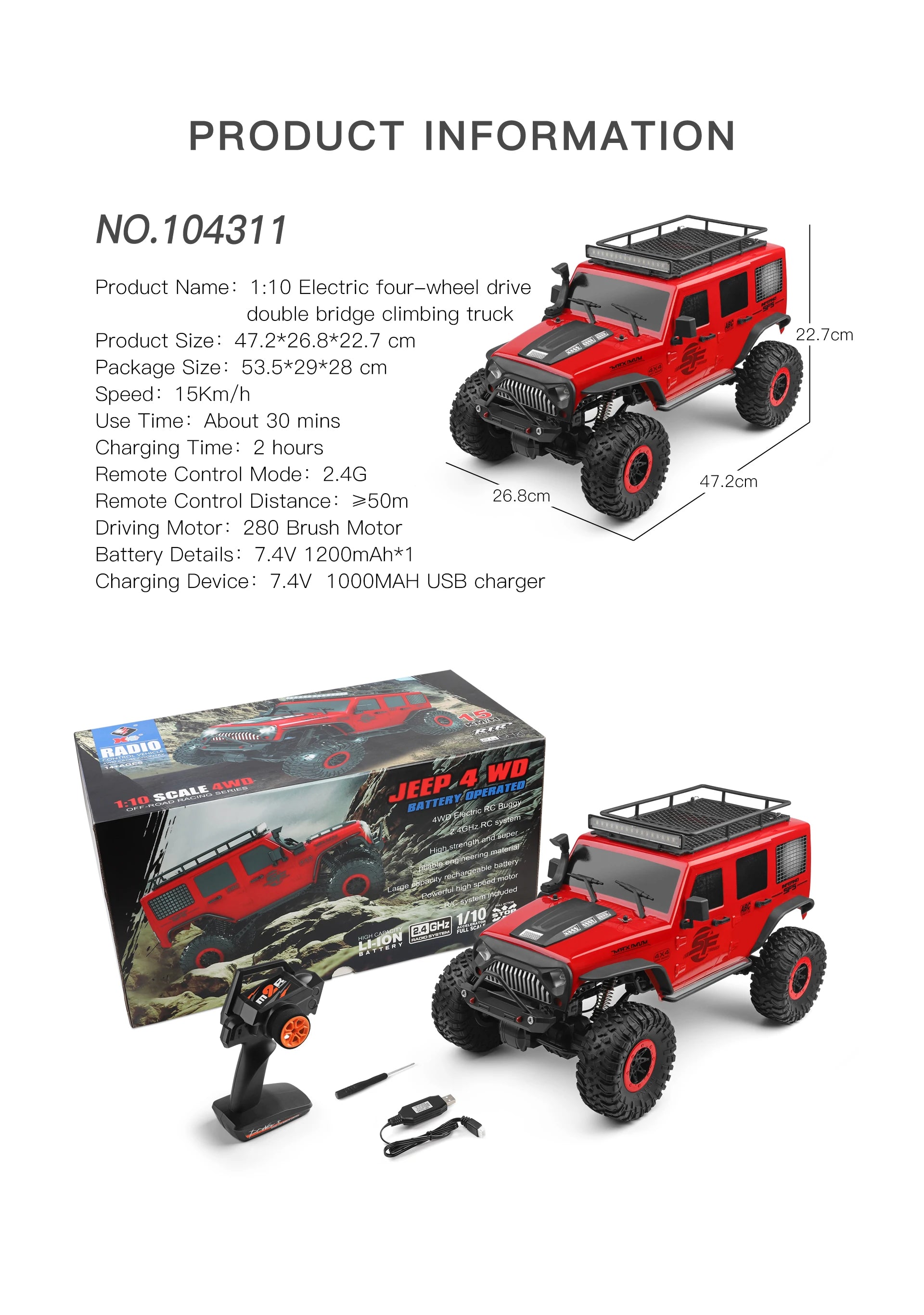 WLtoys 104311 4WD Crawler