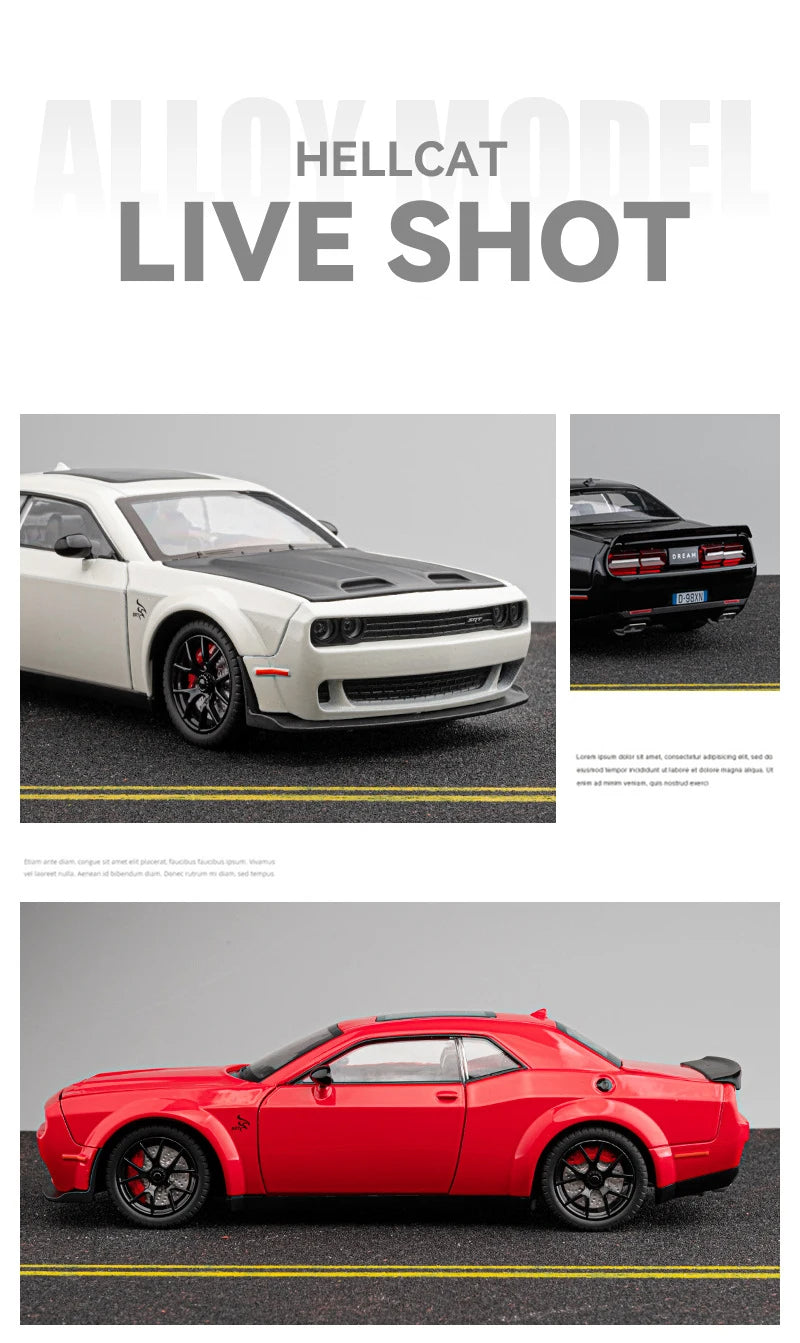 Dodge Challenger Hellcat Alloy 1:24 Diecast Car