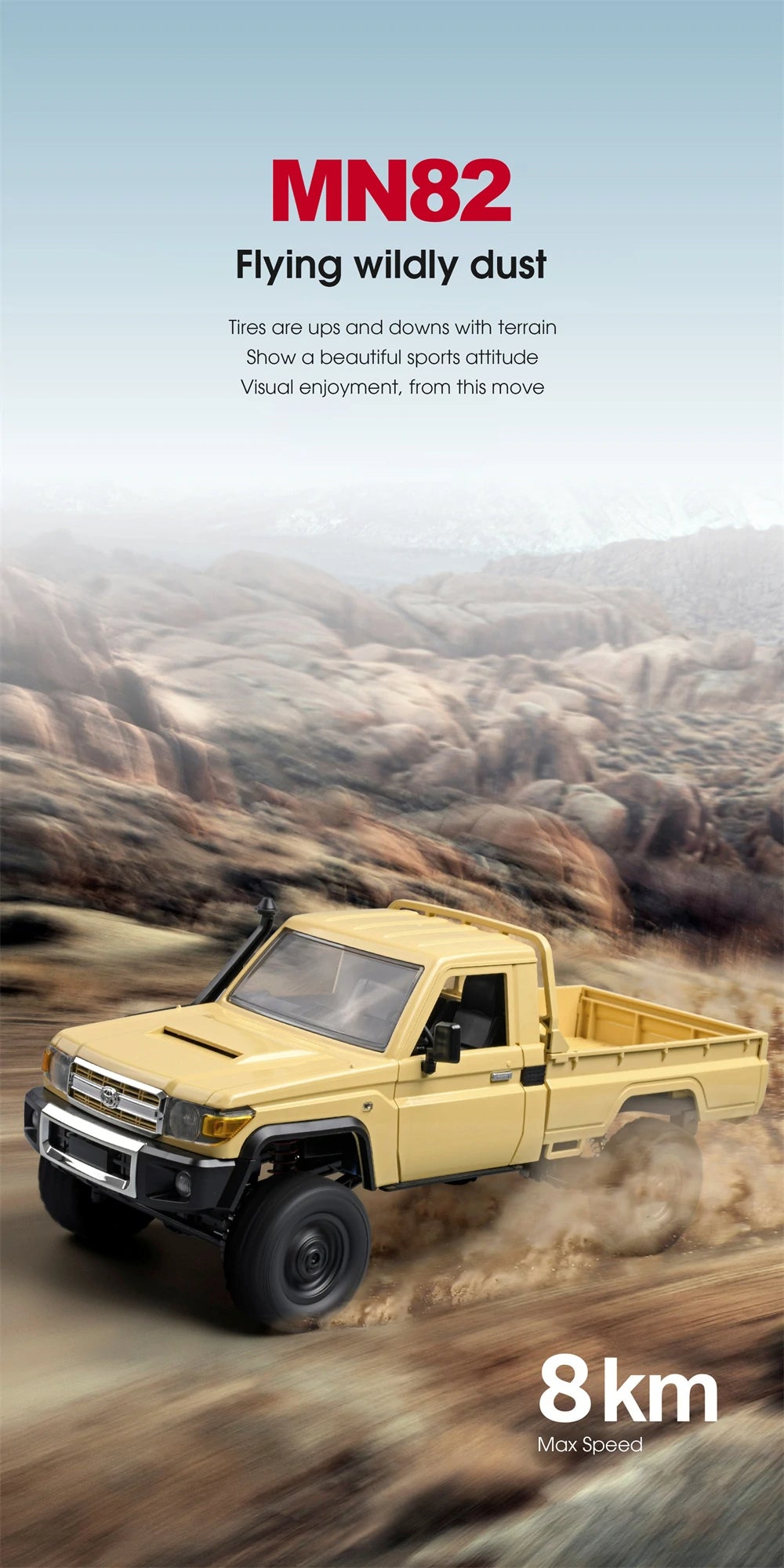 Toyota Land Cruiser MN82 RC Car Crawler – 1:12 Scale 2.4G 4WD Off-Road Truck