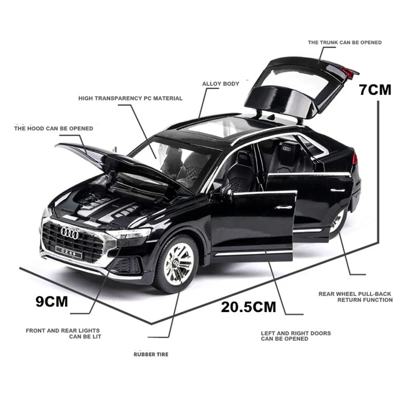 AUDI Q8 SUV Alloy Car Model Diecasts