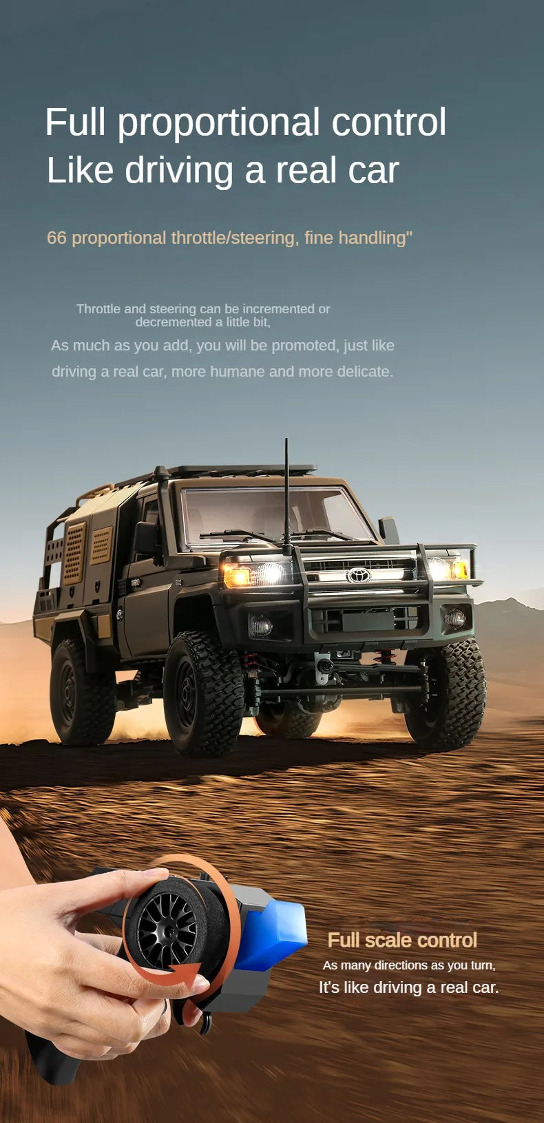 Toyota Land Cruiser MN82S RC Car Crawler – 1:12 Scale 2.4G 4WD Off-Road Truck