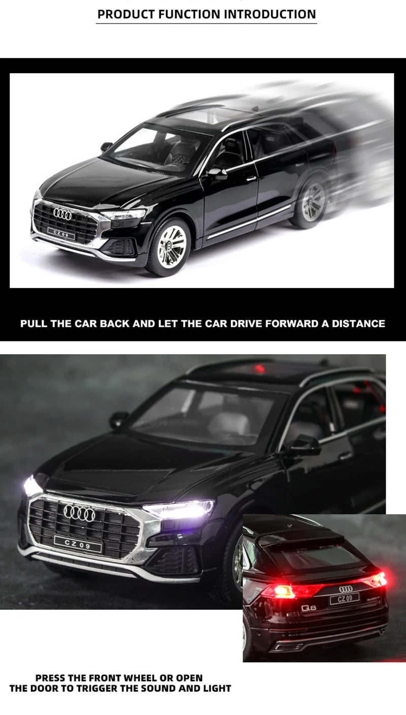 AUDI Q8 SUV Alloy Car Model Diecasts