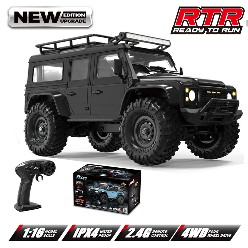 HB-R1609 1:16 Land Rover Defender RC Crawler 4WD – 2.4GHz, 30 min Run Time, LED
