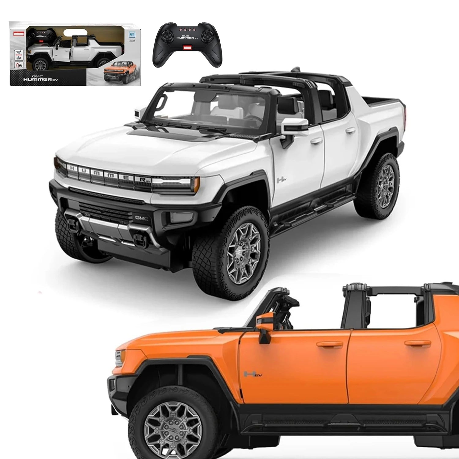Rastar 1:14 GMC Hummer EV RC Car 2.4GHz Remote Control 4WD LED Lights Official