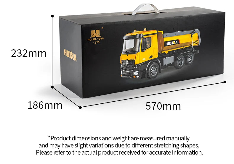 HuiNa 1573 1/14 RC Dump Truck 10CH Alloy Construction Vehicle Remote Control