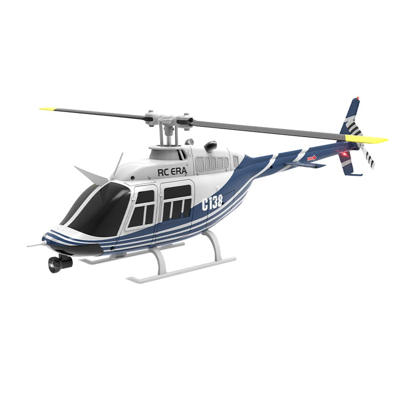 C138 RC Helicopter Bell 206 Model 1:33 Scale 2.4GHz 6-Axis Gyro Altitude Hold RT