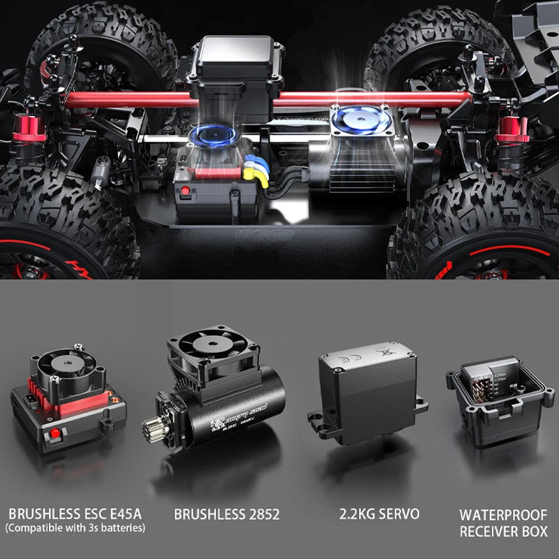 Share MJX HBX Hyper Go 14210 4WD 1/14 Brushless Remote Control RC Off-Road Racing High