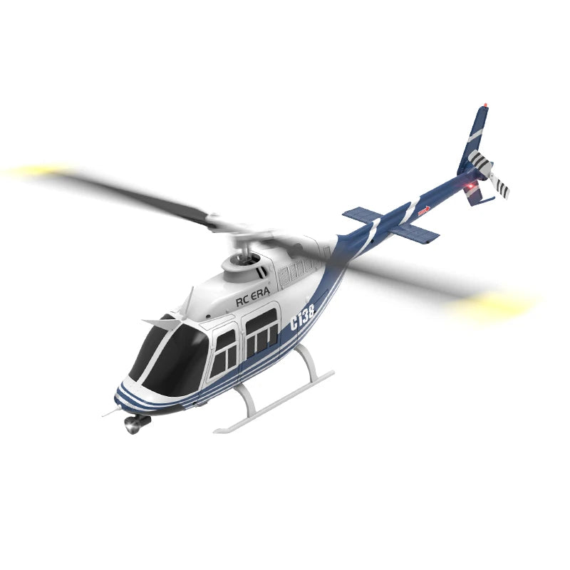 C138 RC Helicopter Bell 206 Model 1:33 Scale 2.4GHz 6-Axis Gyro Altitude Hold RT