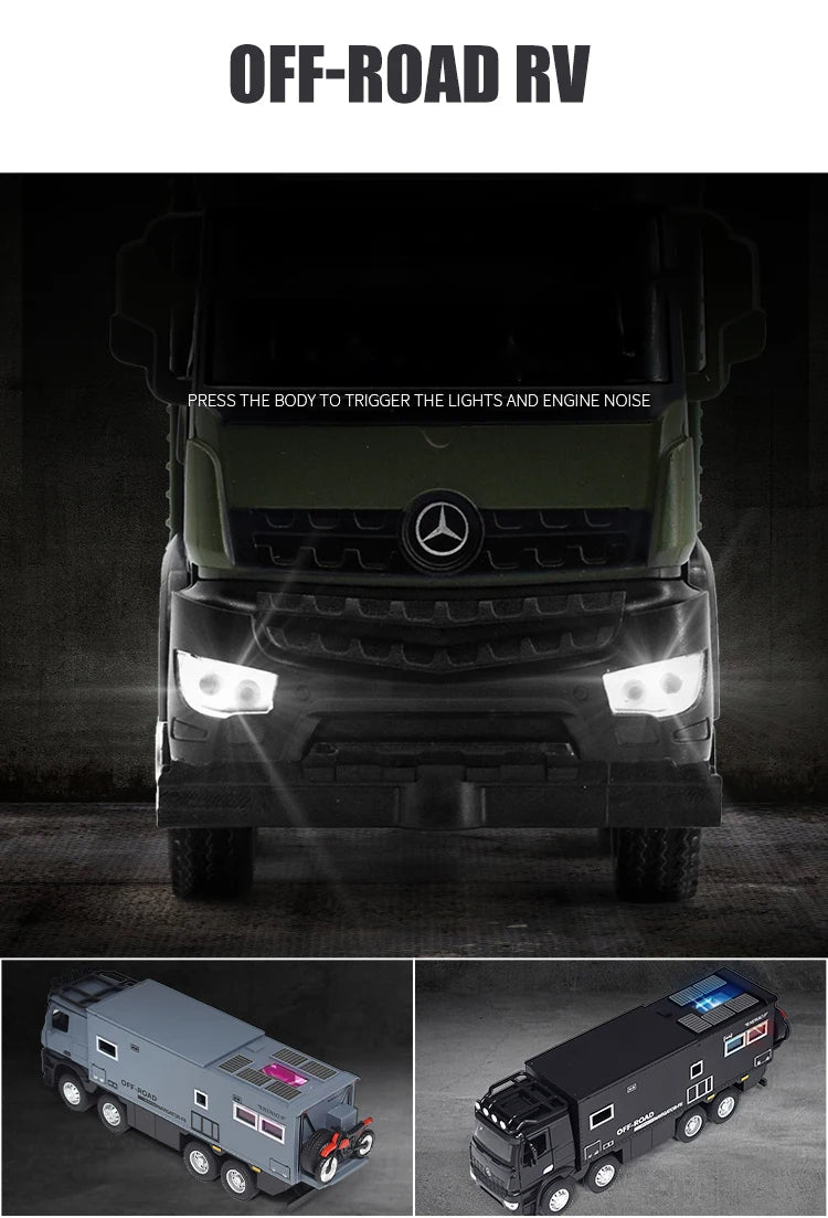 NOMADISMs Arocs Unimog Alloy Motorhome Diecast Model