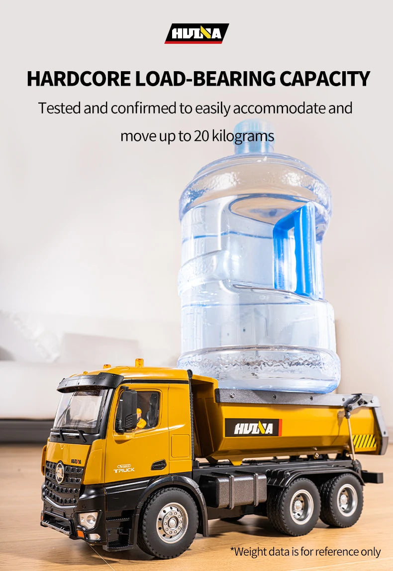 HuiNa 1573 1/14 RC Dump Truck 10CH Alloy Construction Vehicle Remote Control