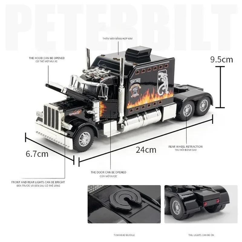 Peterbilt Heavy Truck 389 Model Truck 1:24 Scale Diecast