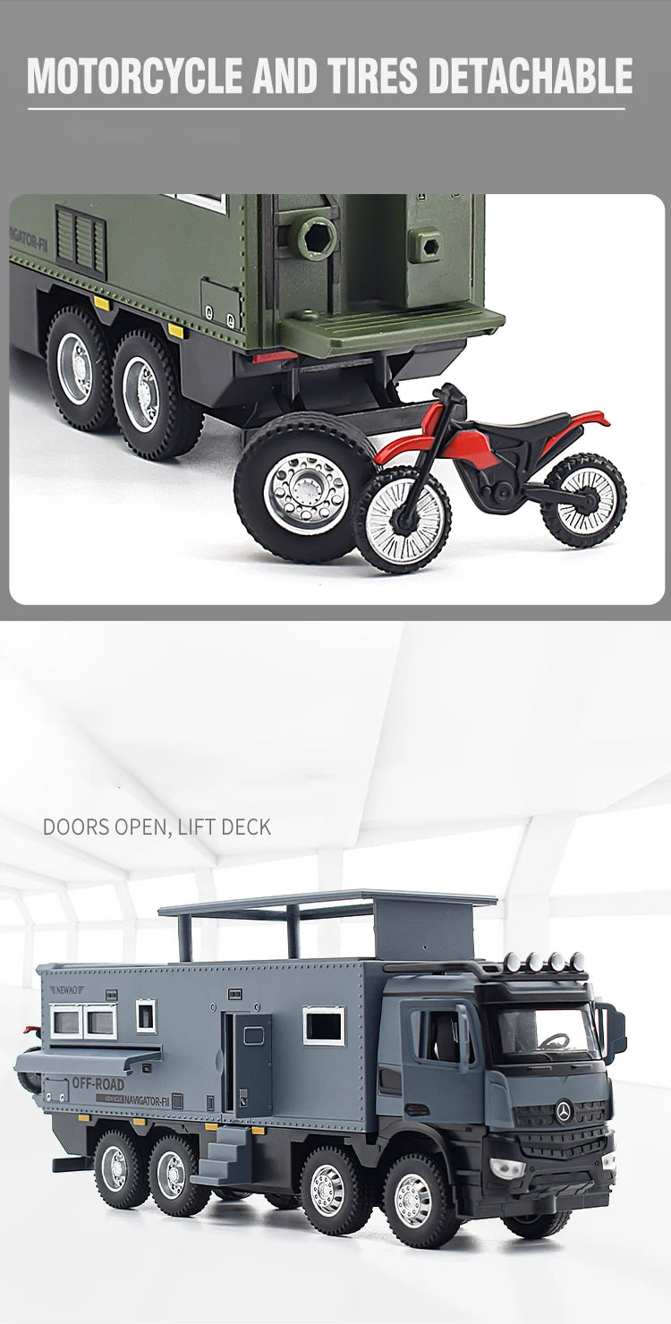 NOMADISMs Arocs Unimog Alloy Motorhome Diecast Model