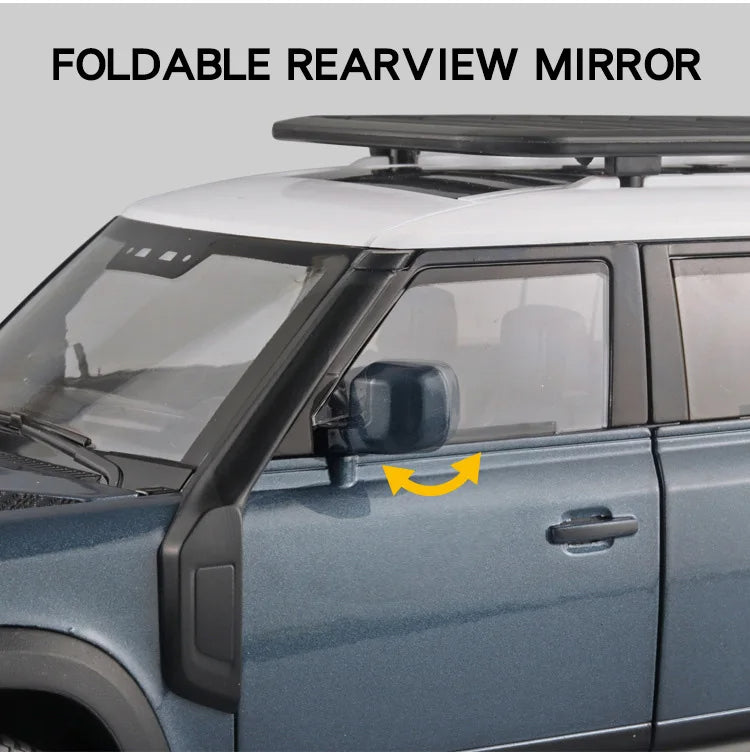 1:18 Land Rover Defender 110 Diecast Model Car – Alloy SUV with Sound & Light Collectible Toy Gift
