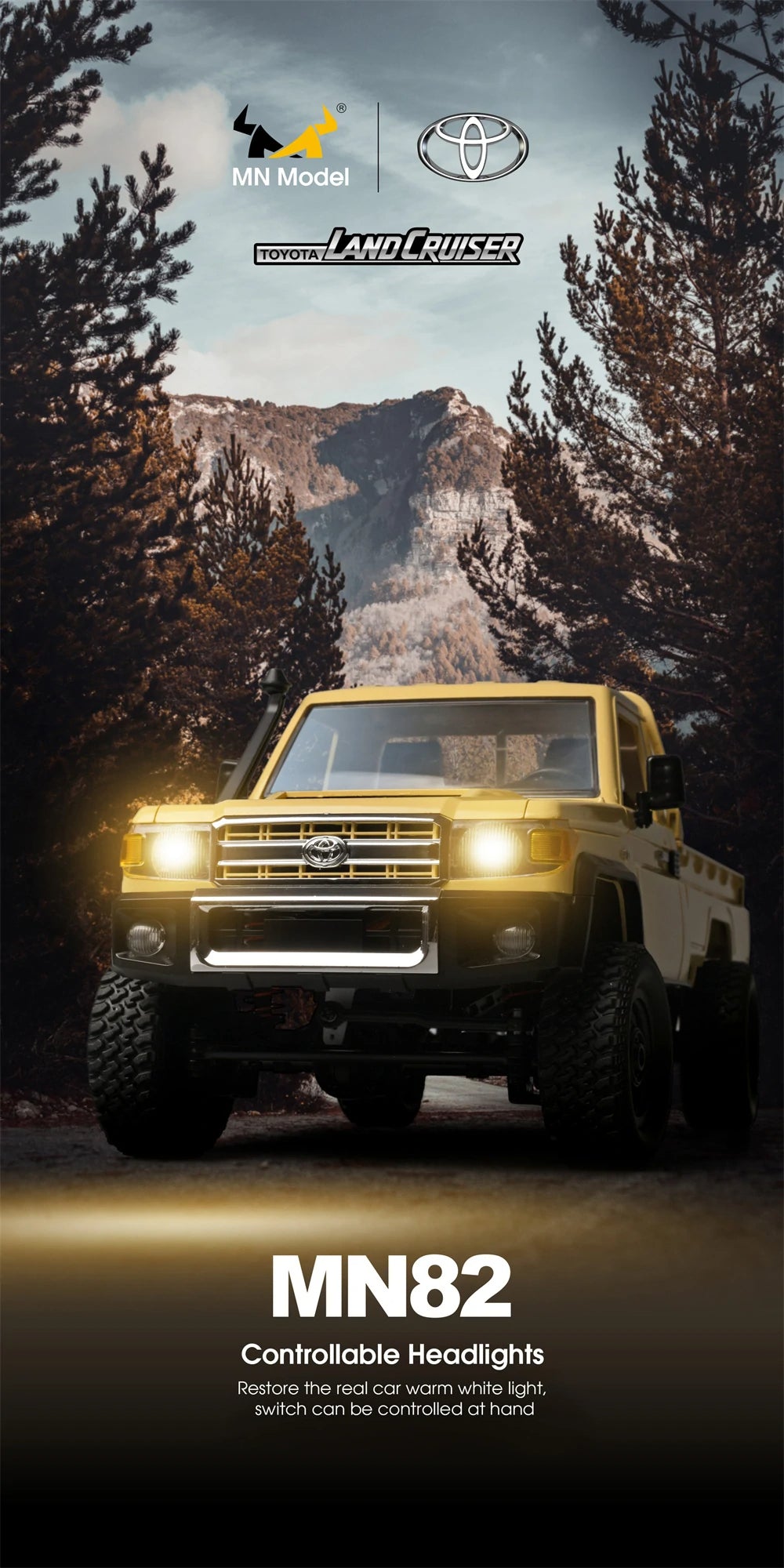 Toyota Land Cruiser MN82 RC Car Crawler – 1:12 Scale 2.4G 4WD Off-Road Truck