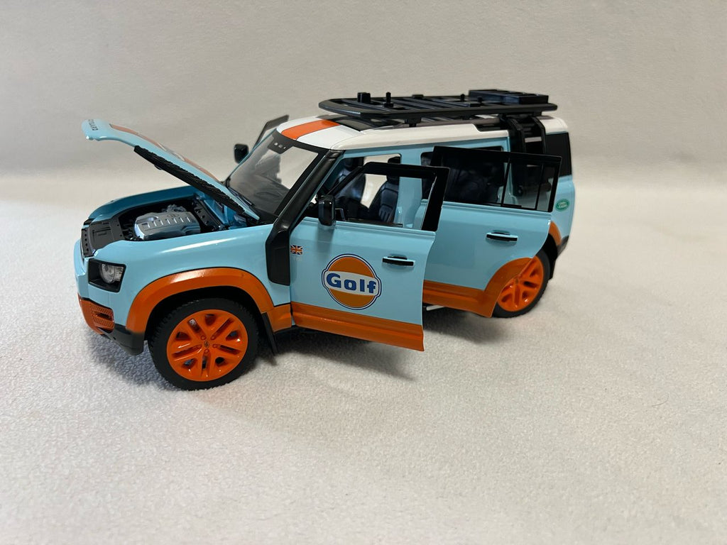 1:18 Land Rover Defender 110 Diecast Model Car – Alloy SUV with Sound & Light Collectible Toy Gift