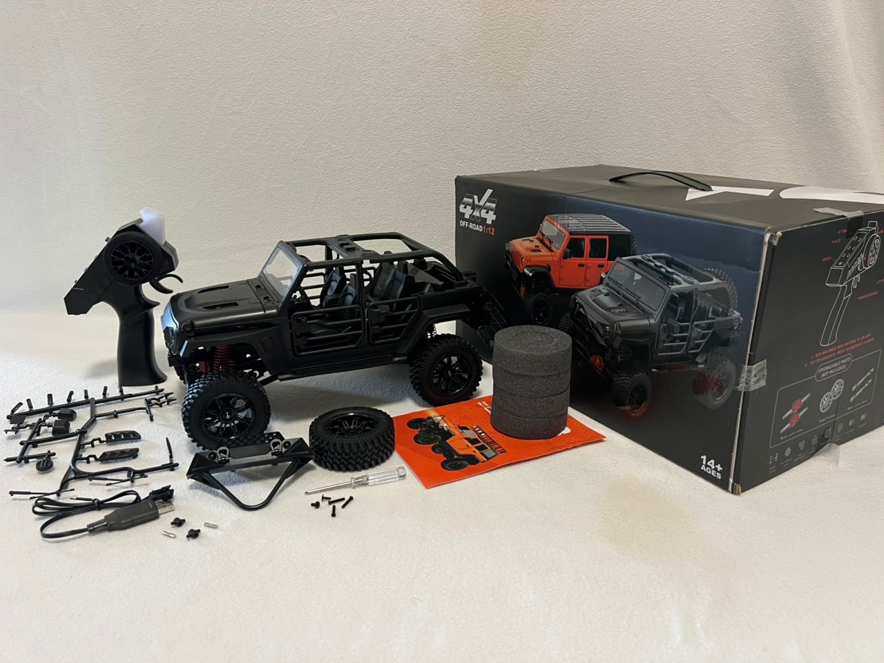 Jeep Wrangler MN128 RC Car Crawler – 1:12 Scale 2.4G 4WD Off-Road Truck