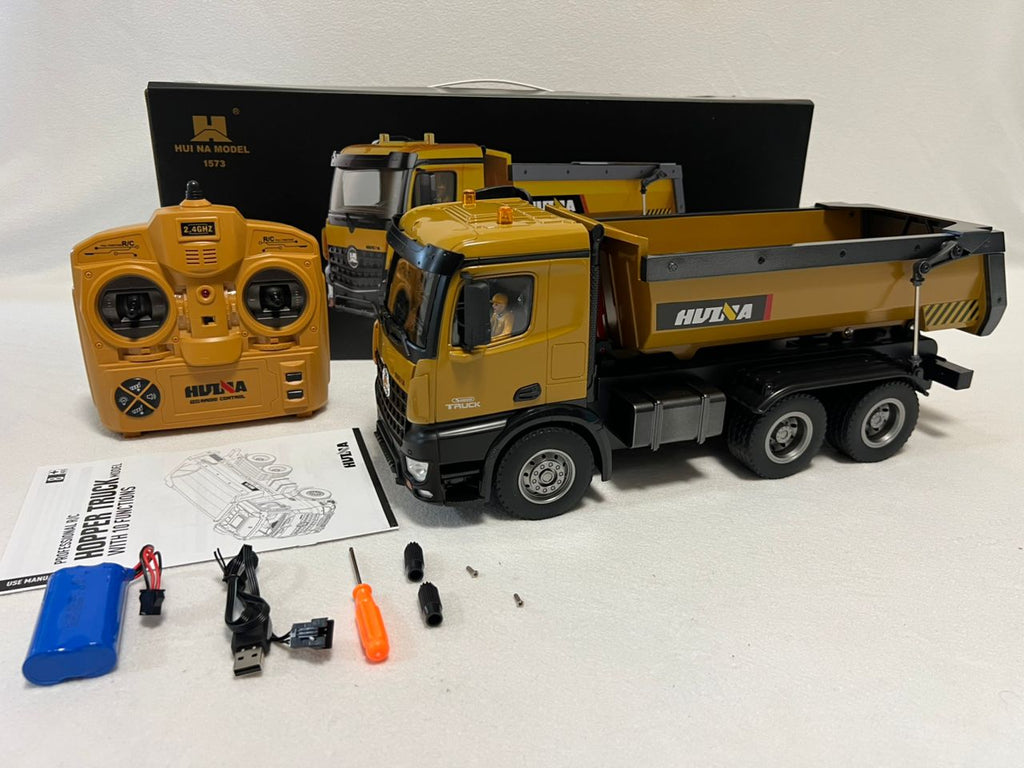 HuiNa 1573 1/14 RC Dump Truck 10CH Alloy Construction Vehicle Remote Control