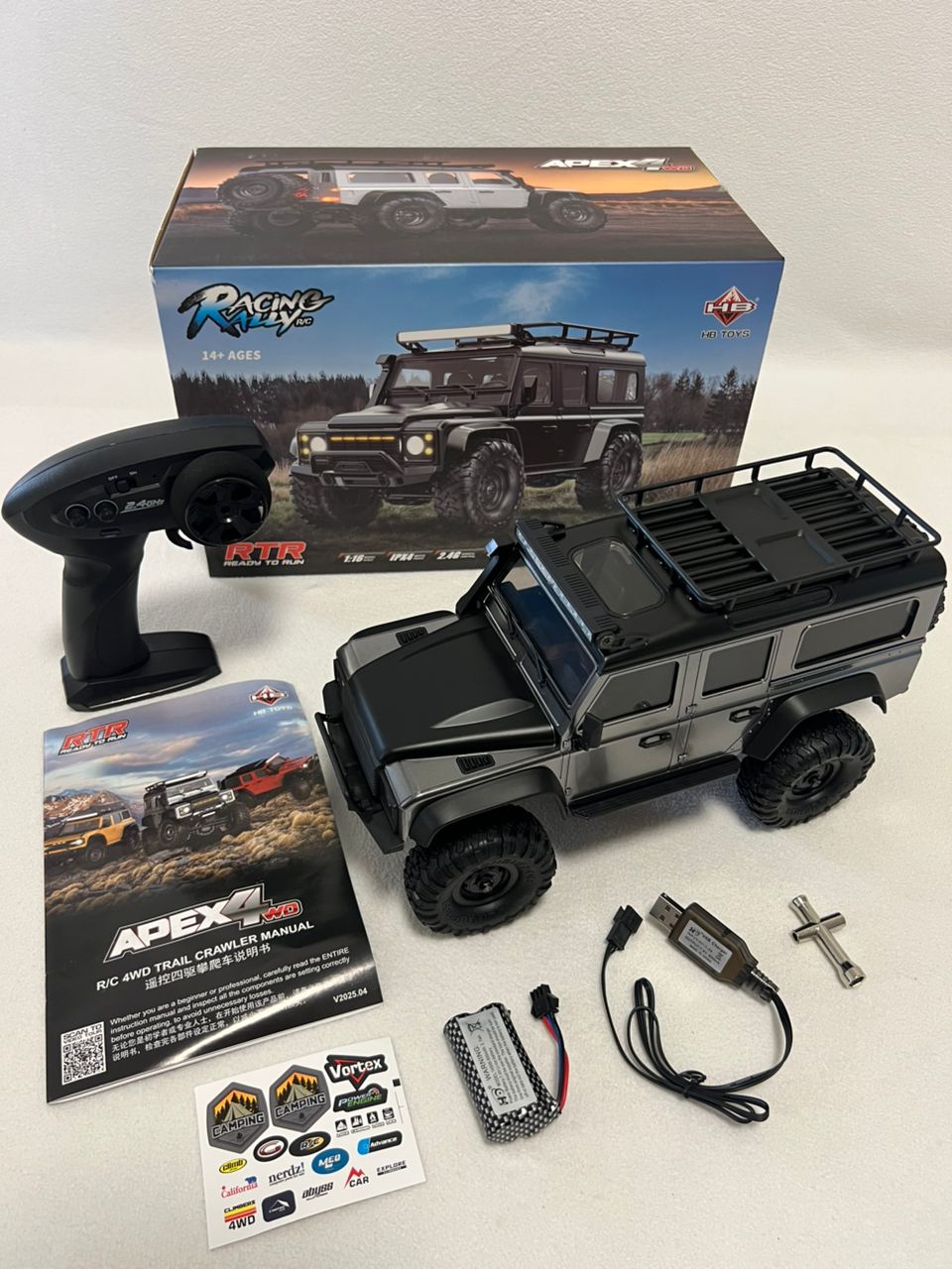 HB-R1609 1:16 Land Rover Defender RC Crawler 4WD – 2.4GHz, 30 min Run Time, LED