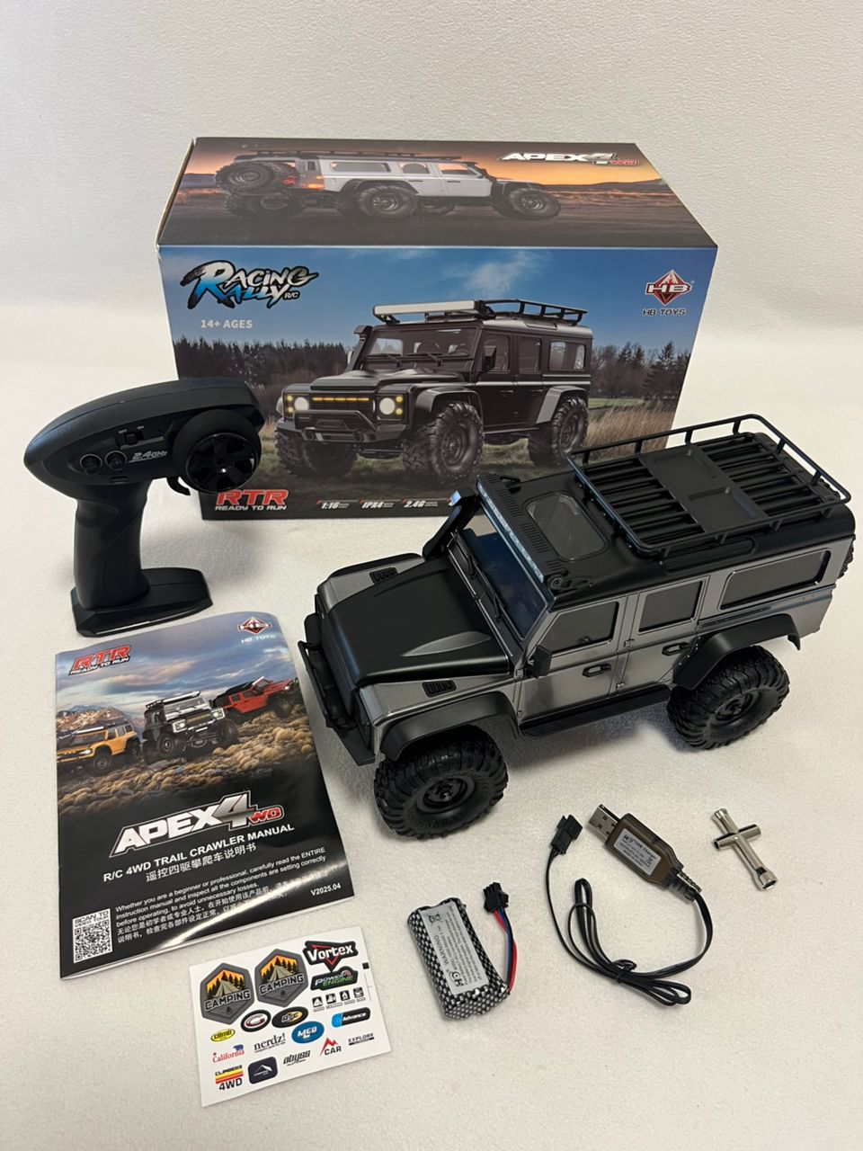 HB-R1609 1:16 Land Rover Defender RC Crawler 4WD – 2.4GHz, 30 min Run Time, LED