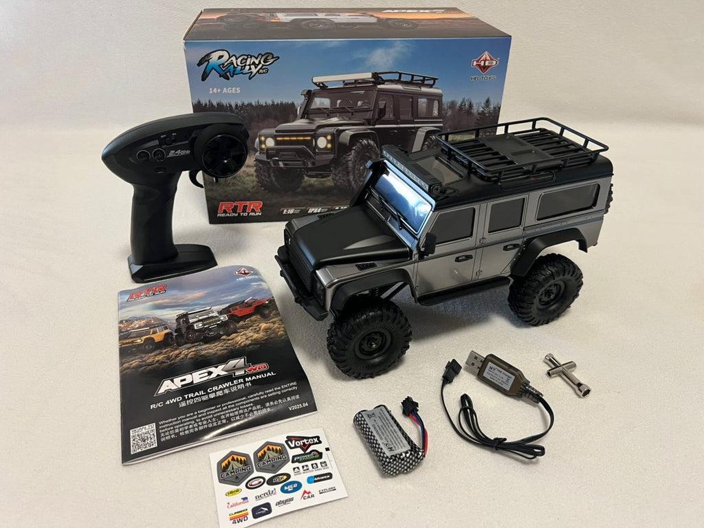 HB-R1609 1:16 Land Rover Defender RC Crawler 4WD – 2.4GHz, 30 min Run Time, LED