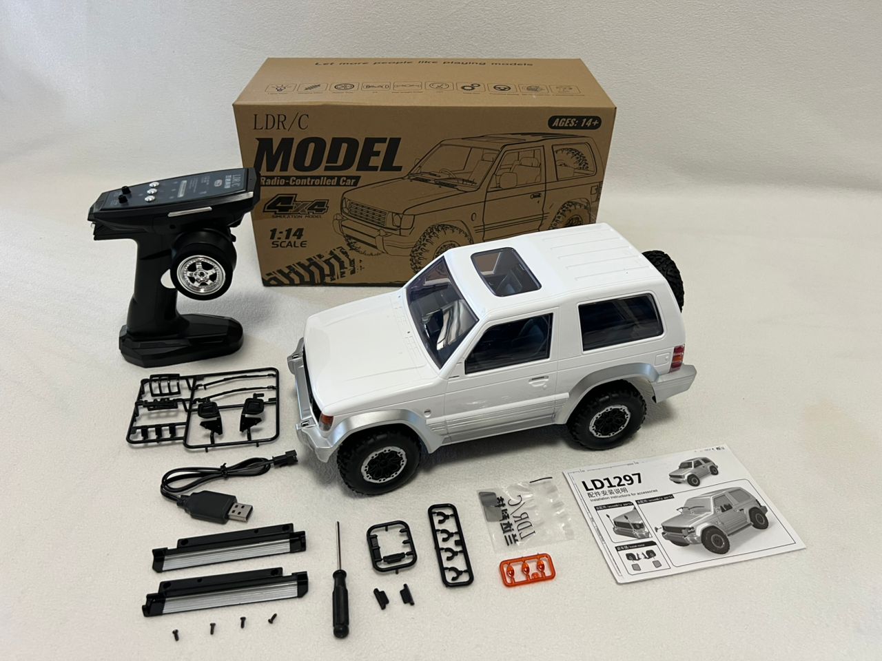 LDRC 1/14 4x4 RC Rock Crawler Car 4WD RC Climbing Car LD1297 USB Charging Cable