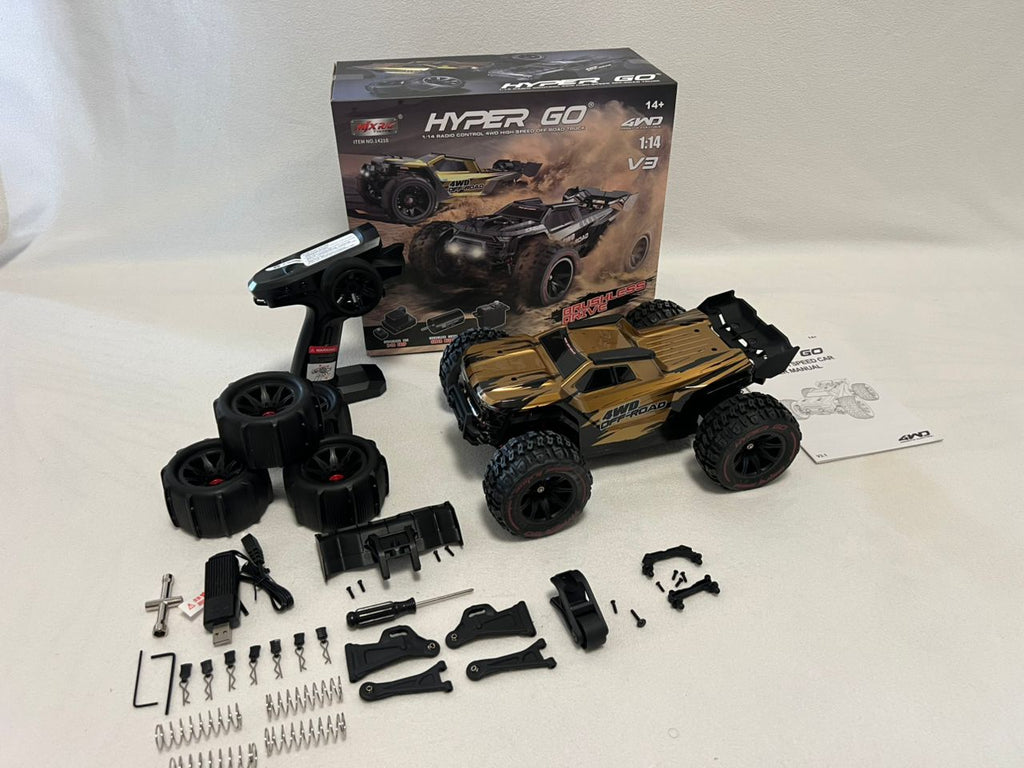 Share MJX HBX Hyper Go 14210 4WD 1/14 Brushless Remote Control RC Off-Road Racing High