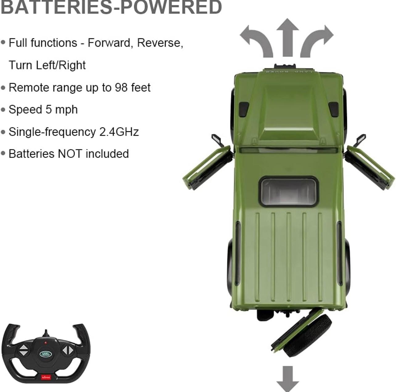 Share Rastar 1:14 Land Rover Defender RC Car Remote Control 2.4G 4-Wheel Suspension
