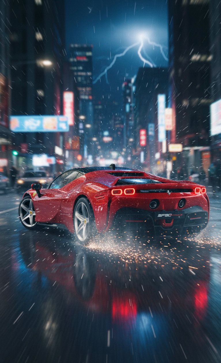 Rastar 1:14 Ferrari SF90 Stradale RC Car Remote 2.4 GHz LED Lights Red