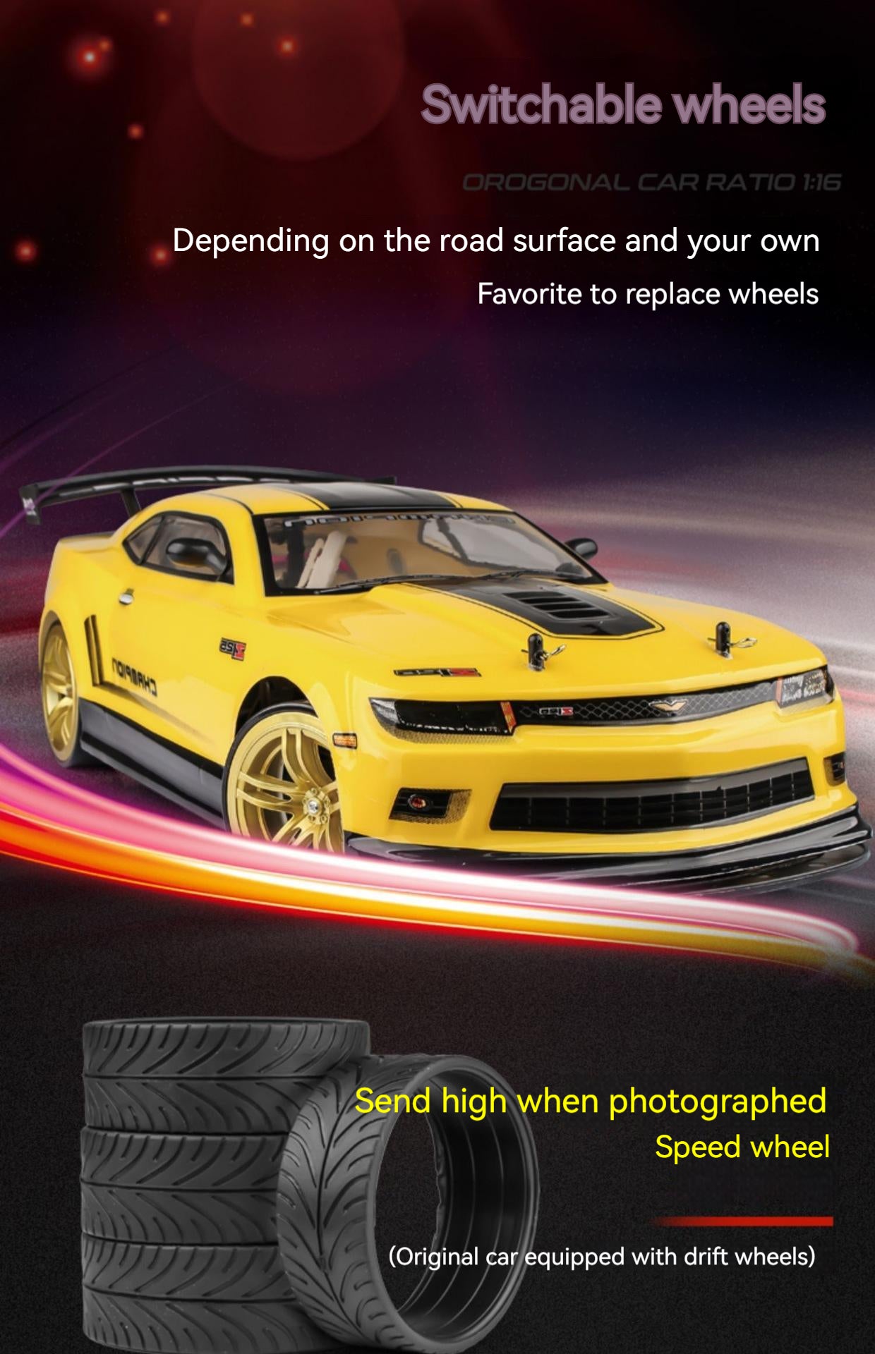 1:10 Scale Brushed RC Drift Car – High-Speed 70km/h Remote Control Racing Car