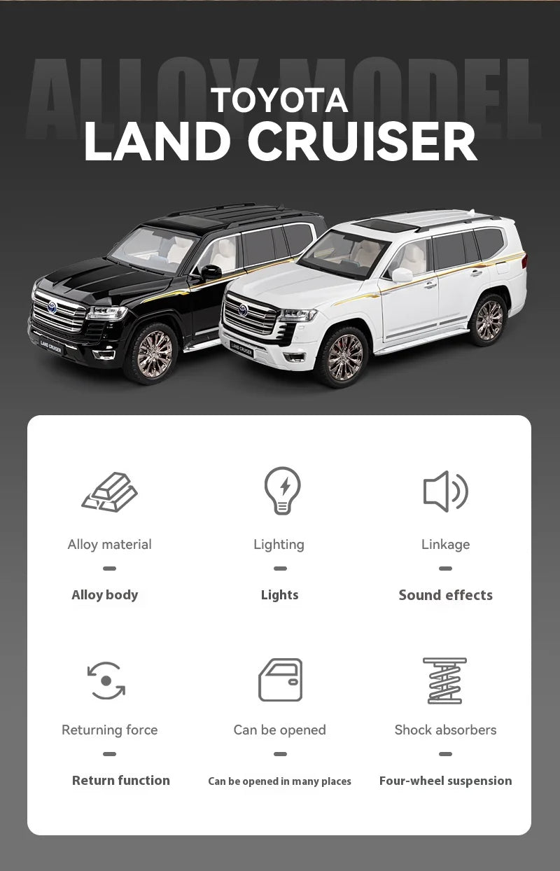 1:18 Toyota Land Cruiser LC300 Diecast SUV Model Car – Alloy Collectible Toy