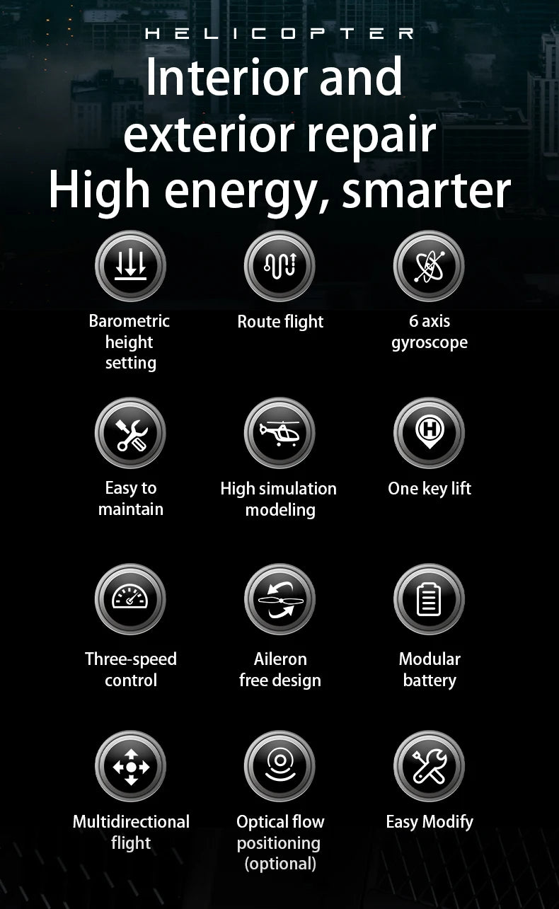 C138 RC Helicopter Bell 206 Model 1:33 Scale 2.4GHz 6-Axis Gyro Altitude Hold RT