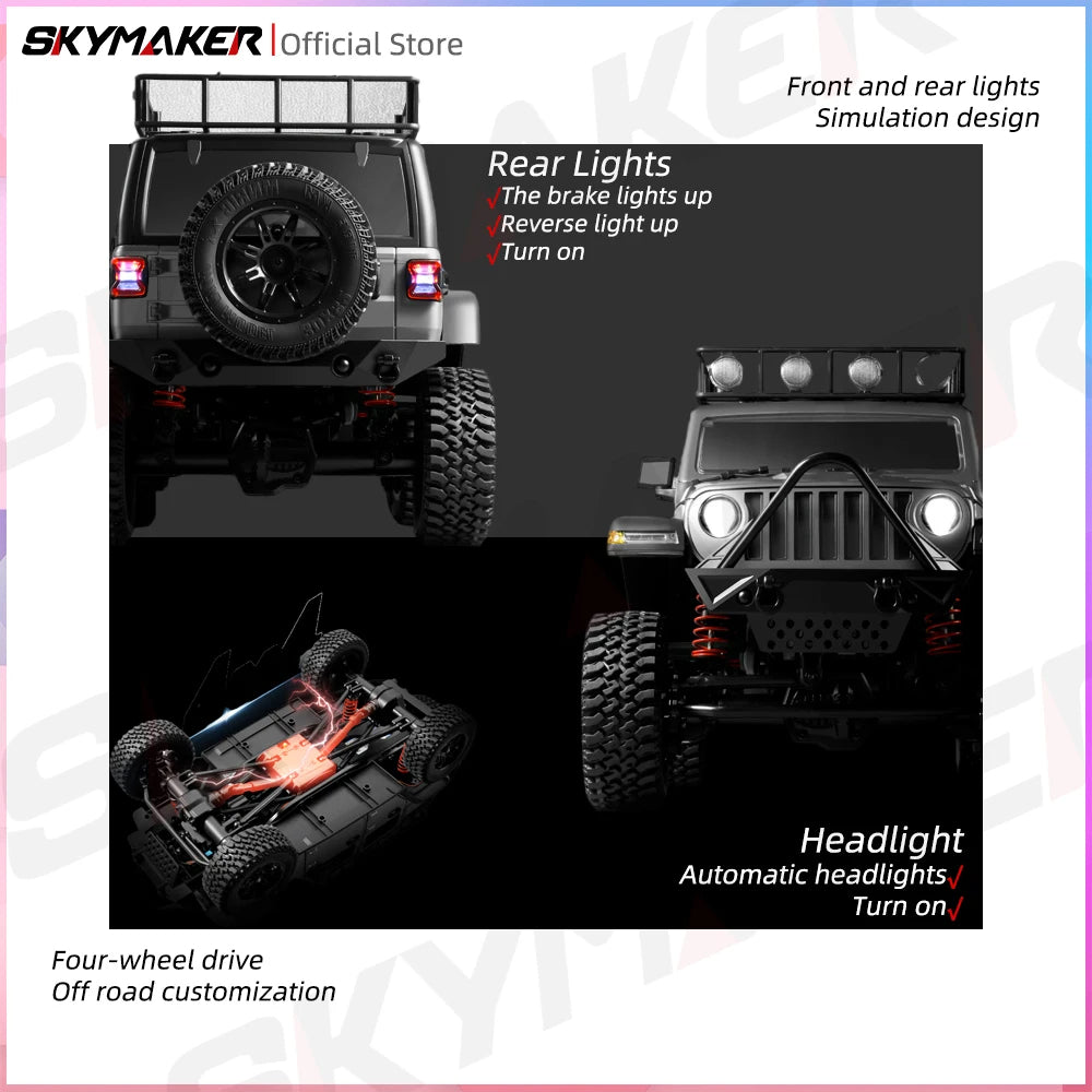 Jeep Wrangler MN128 RC Car Crawler – 1:12 Scale 2.4G 4WD Off-Road Truck