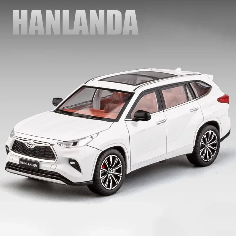 1:24 Toyota Highlander SUV Diecast Alloy Model Car – Sound & Light Collectible Toy