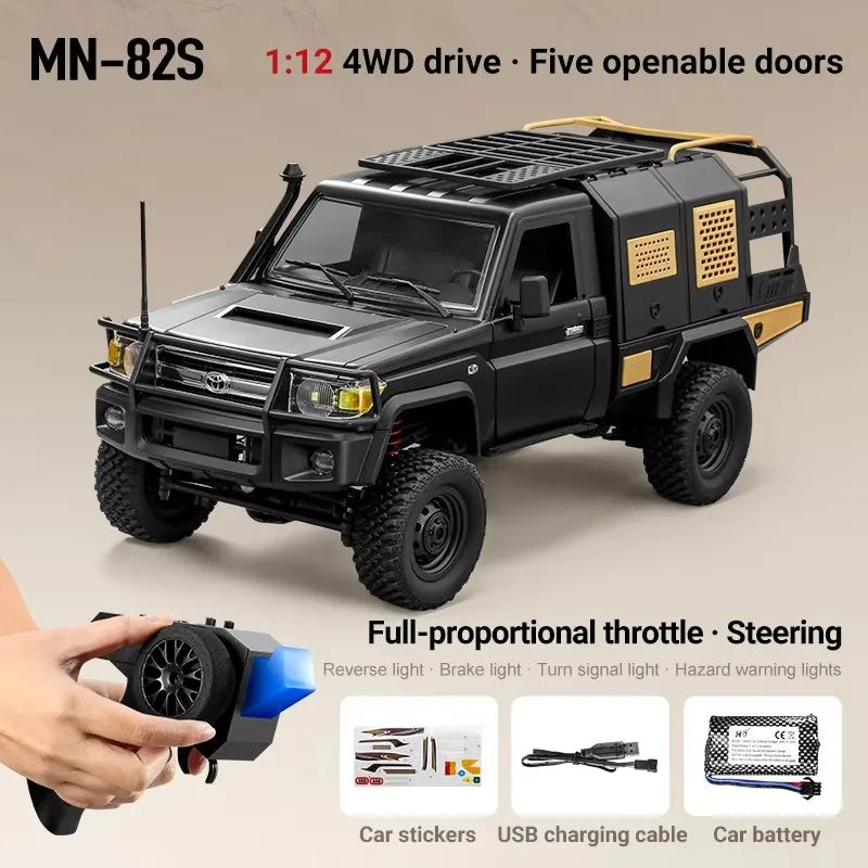 Toyota Land Cruiser MN82S RC Car Crawler – 1:12 Scale 2.4G 4WD Off-Road Truck