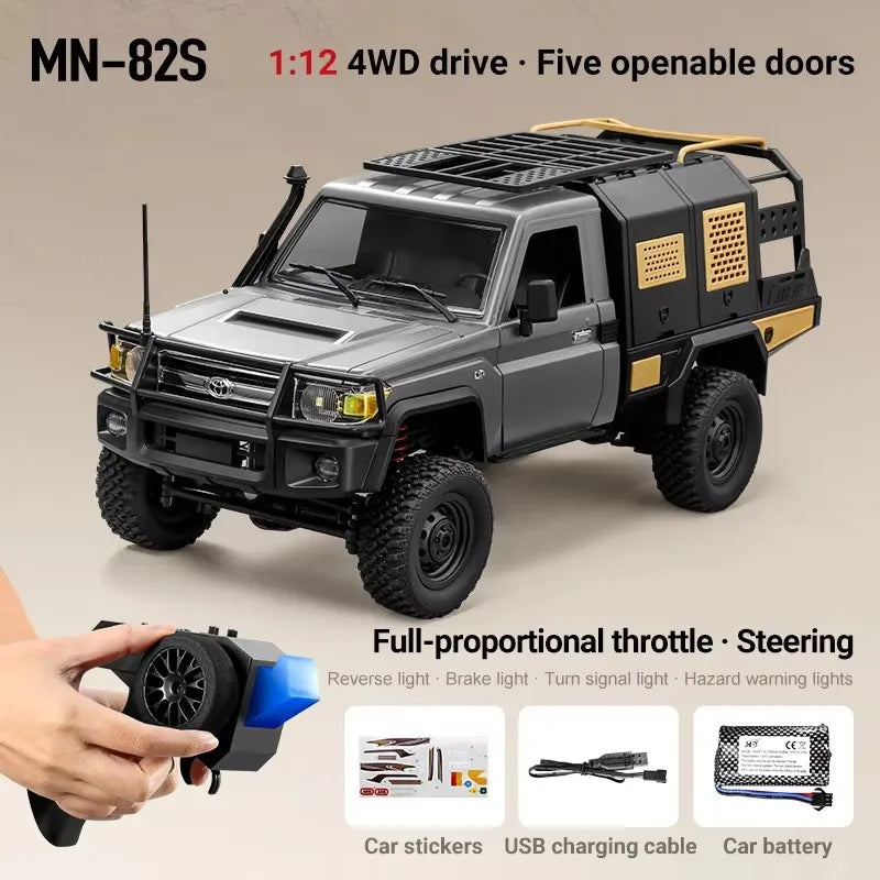 Toyota Land Cruiser MN82S RC Car Crawler – 1:12 Scale 2.4G 4WD Off-Road Truck
