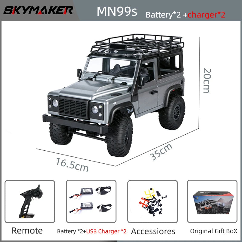 Land Rover Defender MN98 RC Car Crawler – 1:12 Scale 2.4G 4WD Off-Road Truck