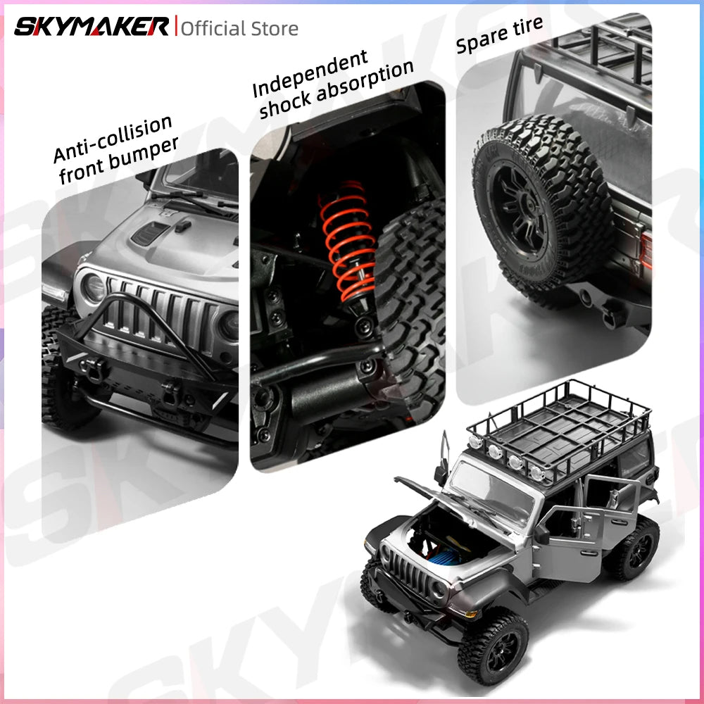 Jeep Wrangler MN128 RC Car Crawler – 1:12 Scale 2.4G 4WD Off-Road Truck